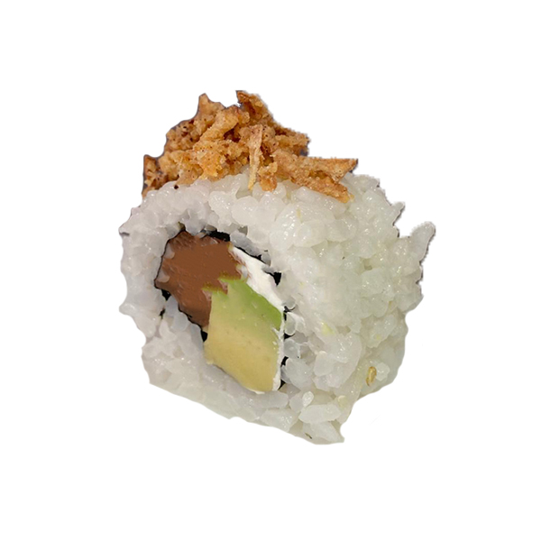 Salmón con cebolla crujiente